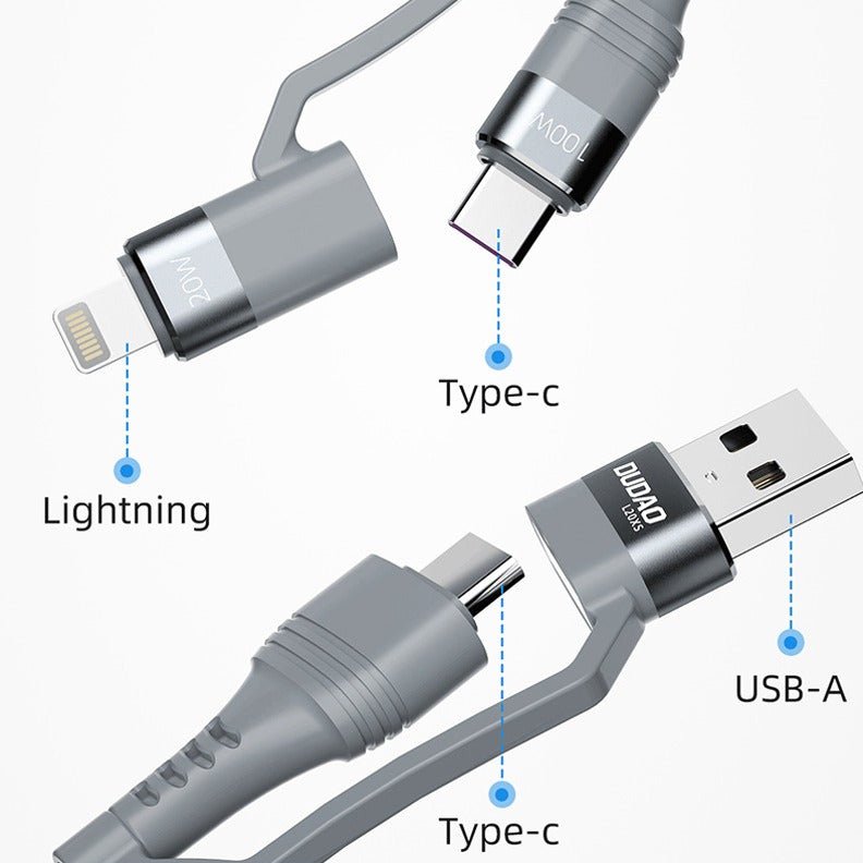 Flexi Link Versatile Four in One Charging Cable with Type C
