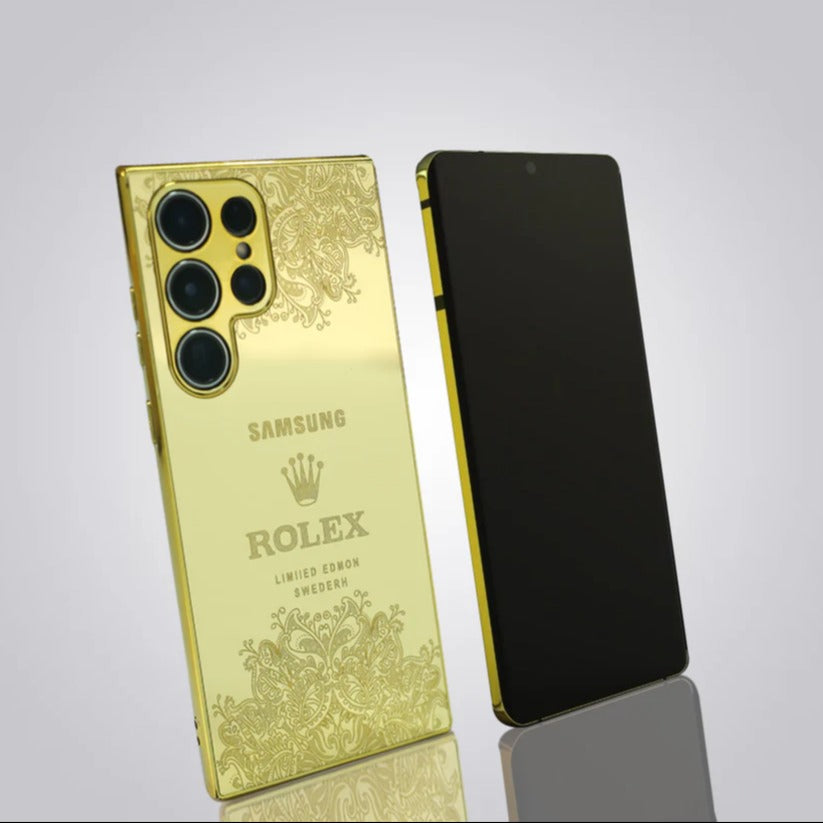 Galaxy S25 Series Crafted Gold Luxurious Camera Protective Case