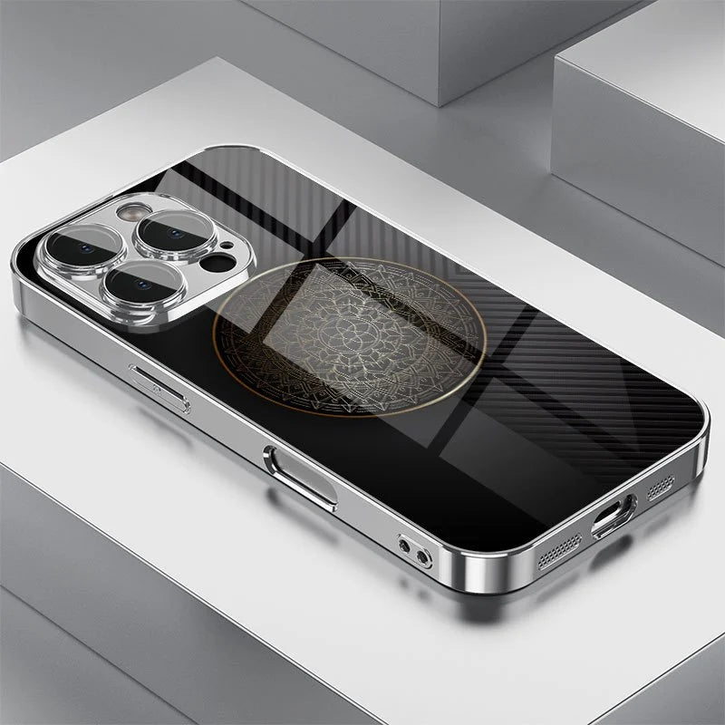Intricate Crystal Glass Case Regalia - iPhone