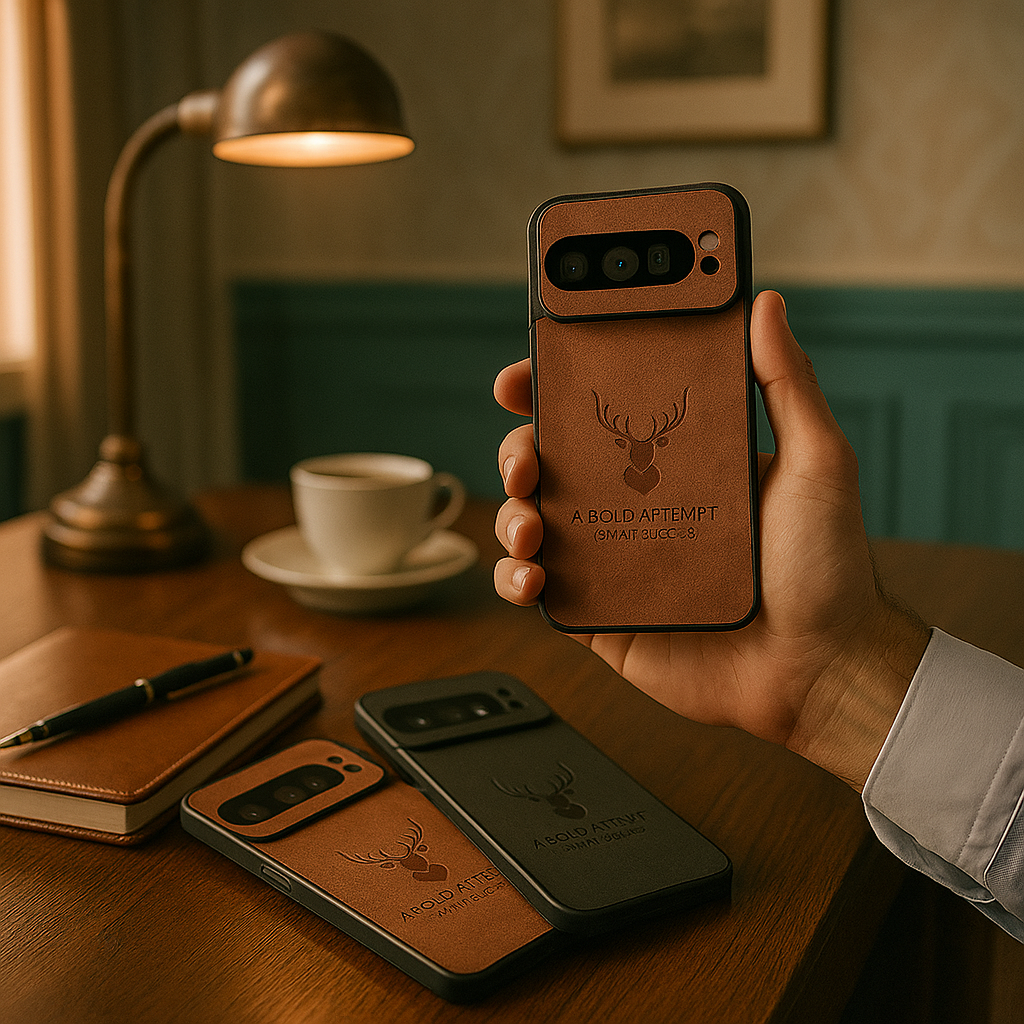 Deer Embossed PU Leather Case - Google