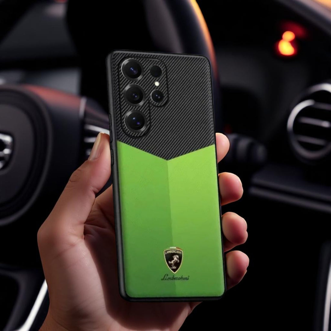 Luxury Sports Car Leather Bumper Case - Samsung