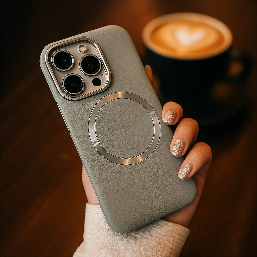 Luxury Ring MagSafe Leather Case - iPhone