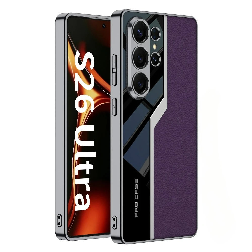 Galaxy S26 Series Quilted Classic Plain Leather Craft Case