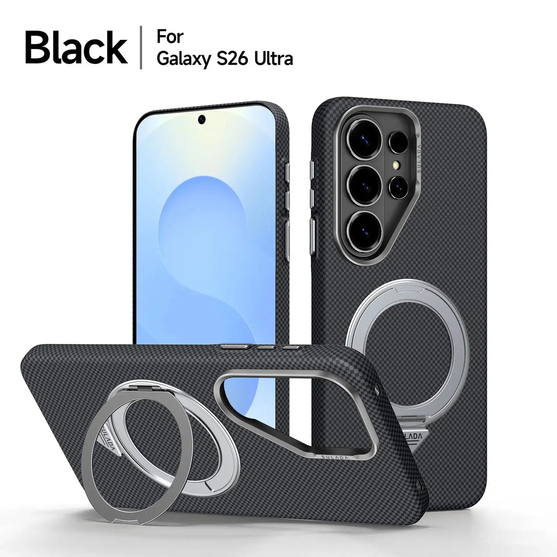 Galaxy S26 Series Titan Flex Stealth Armor Rotating Stand Case