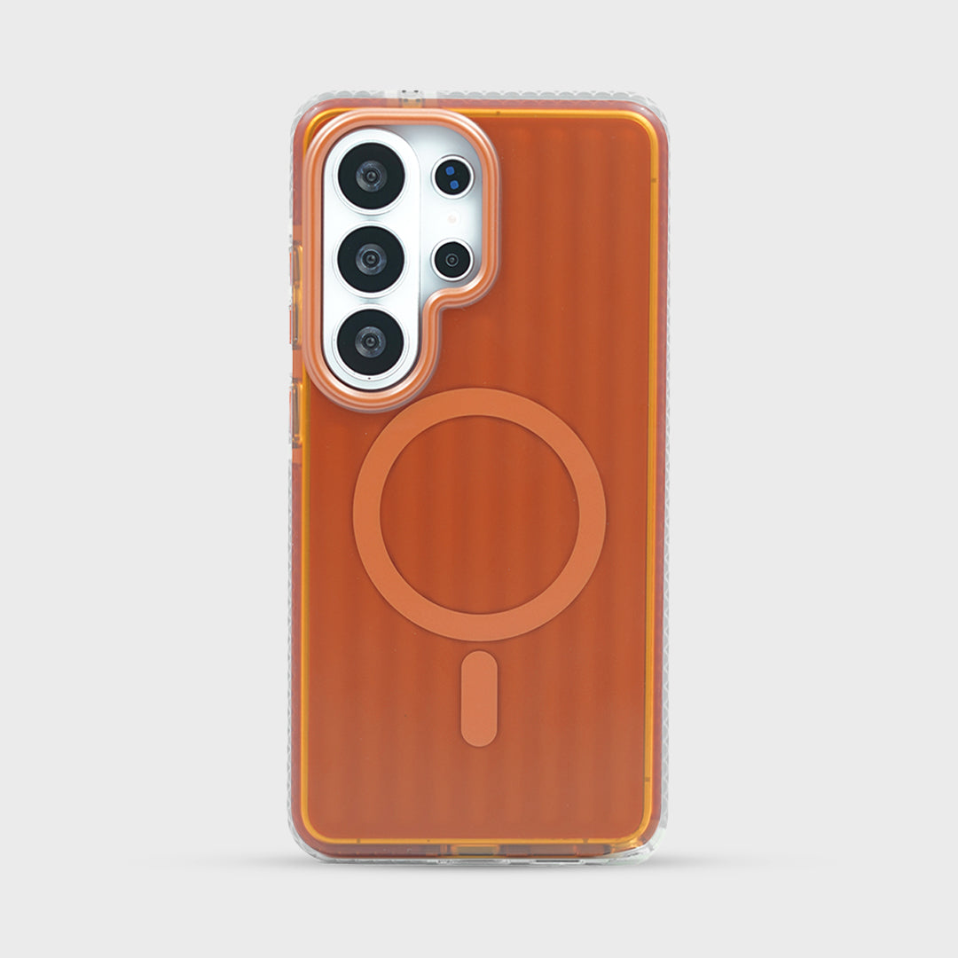 Galaxy S26 Series Frost Guard Pattern Magsafe Orange Case
