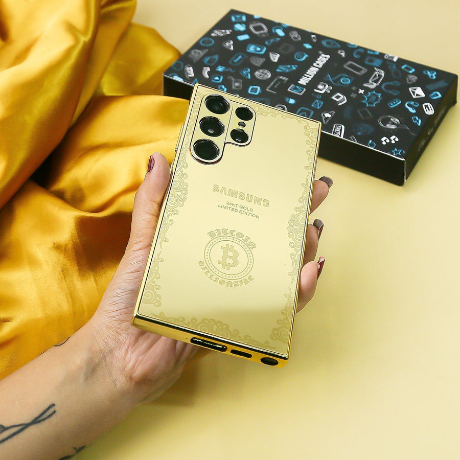 Limited Edition Gold Crafted Bitcoin Case - Samsung