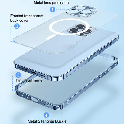 Matte Magsafe Case With Titanium Frame - iPhone