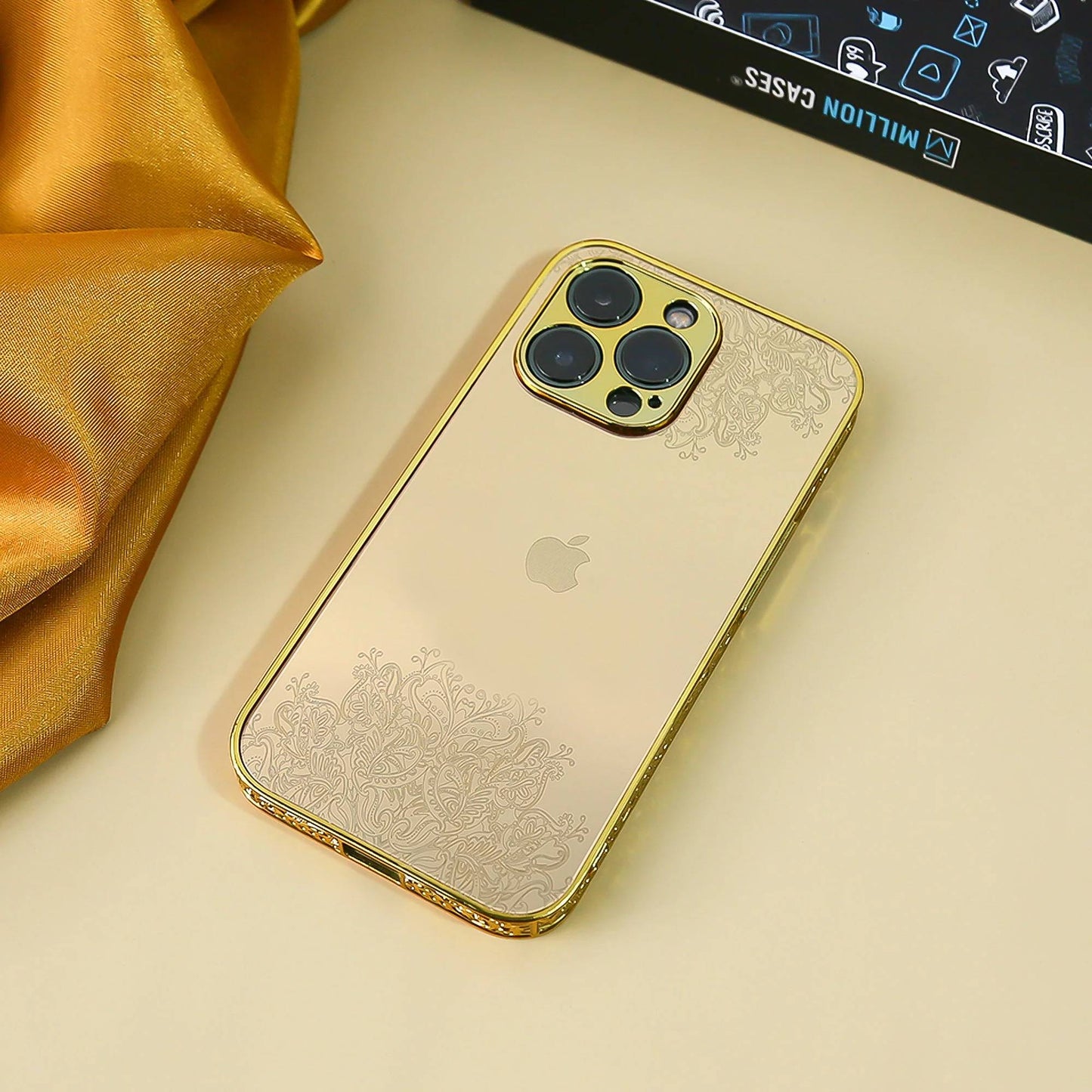 iPhone Series Crafted Gold Luxurious Camera Protective Case