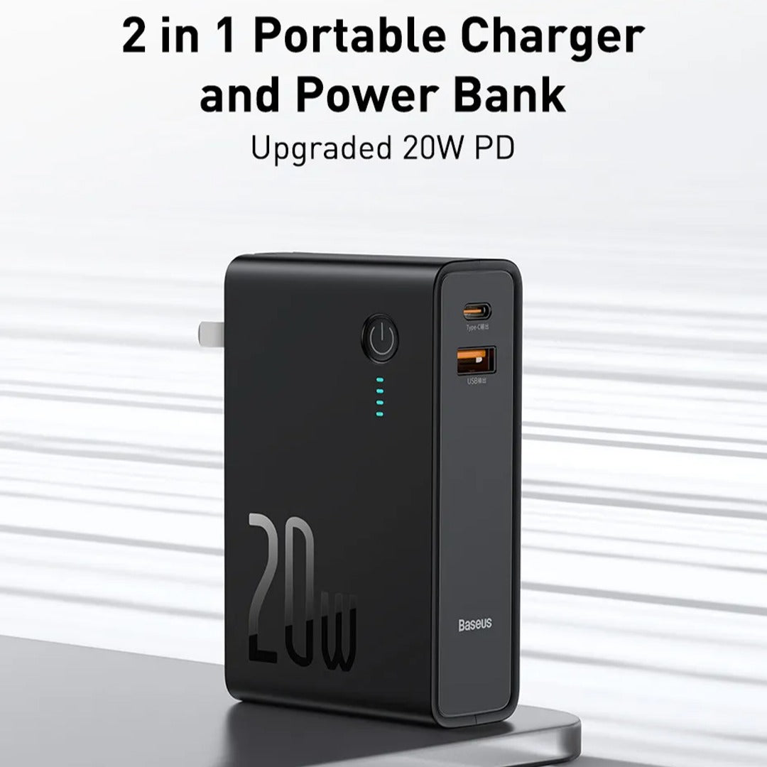 2 in 1 Power Bank 10000 mAh 20W USB Charger